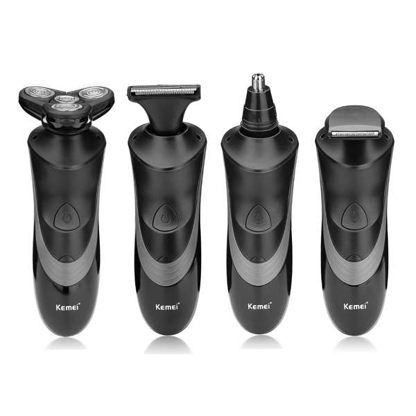 4D Kemei KM-633 4 In 1 Rotary Electric Shaver Washable Razor Clipper