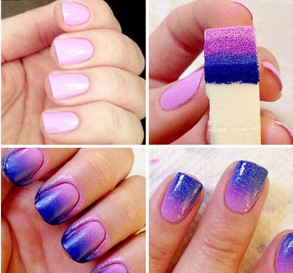 Nail Art Sponge Stamp Transfer Template Polish Stamper Set 