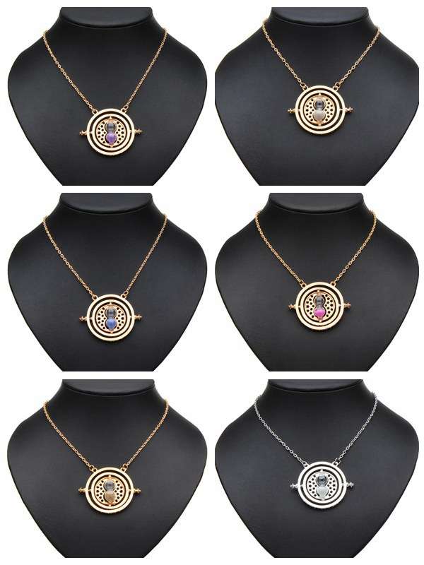 Rotating Hourglass Necklace