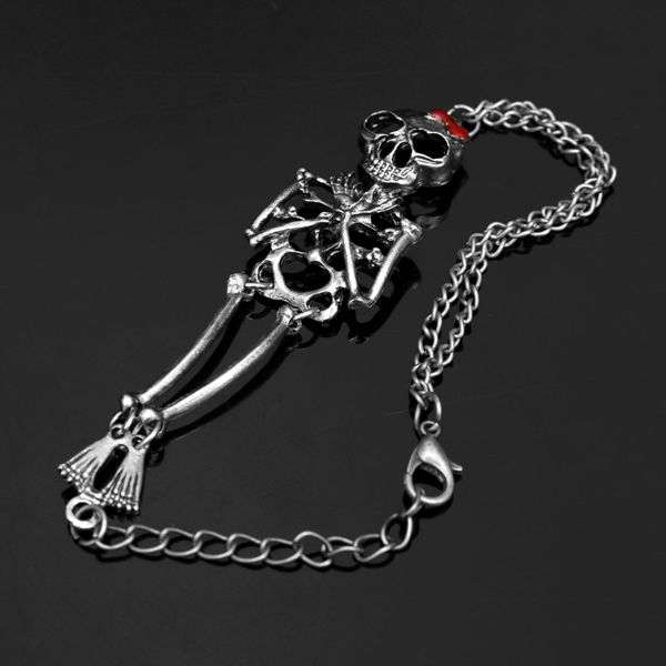 Vintage Bow Skull Alloy Bracelet