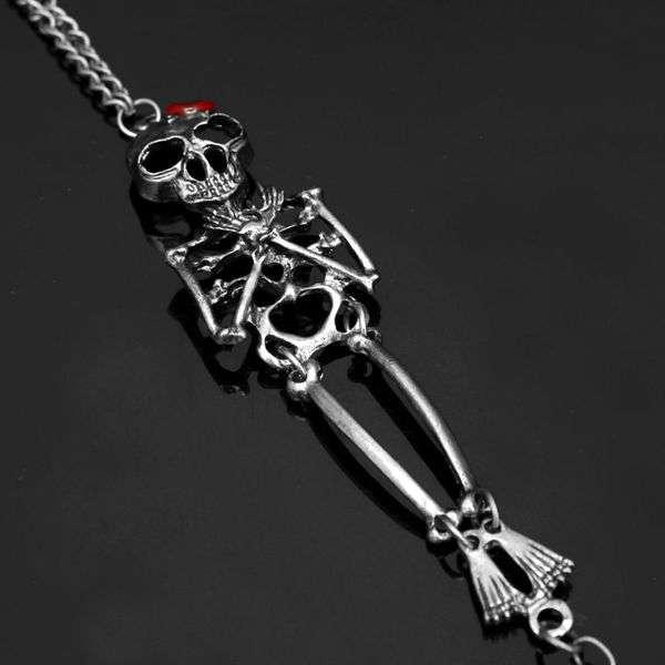Vintage Bow Skull Alloy Bracelet