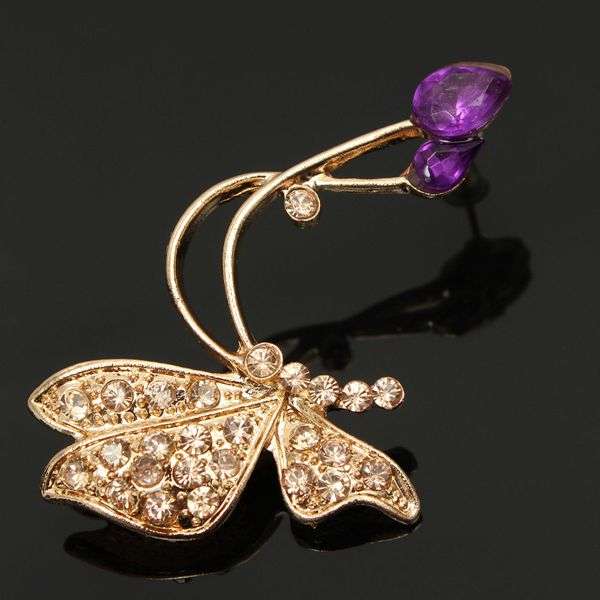 Crystal Butterfly Ear Clip Earring