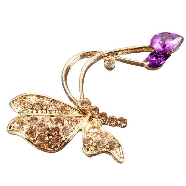 Rhinestone Butterfly Ear Clip