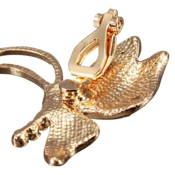 Crystal Butterfly Ear Clip Earring