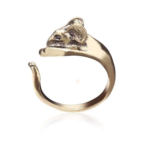 Antique Silver Mouse Ring