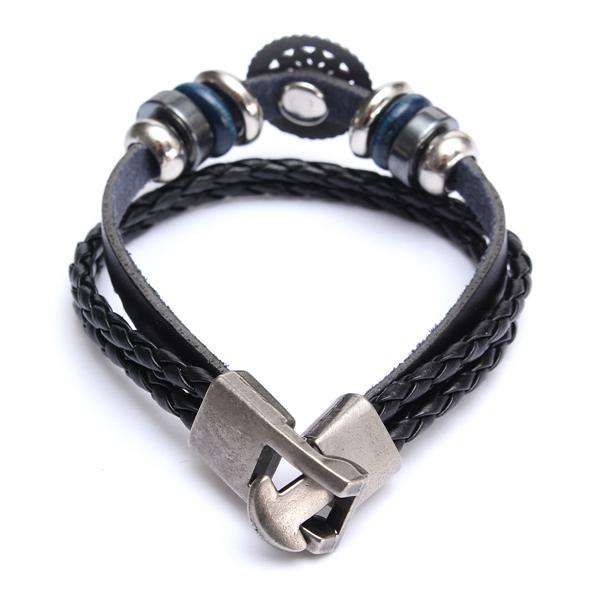Vintage Engraved Leather Bracelet
