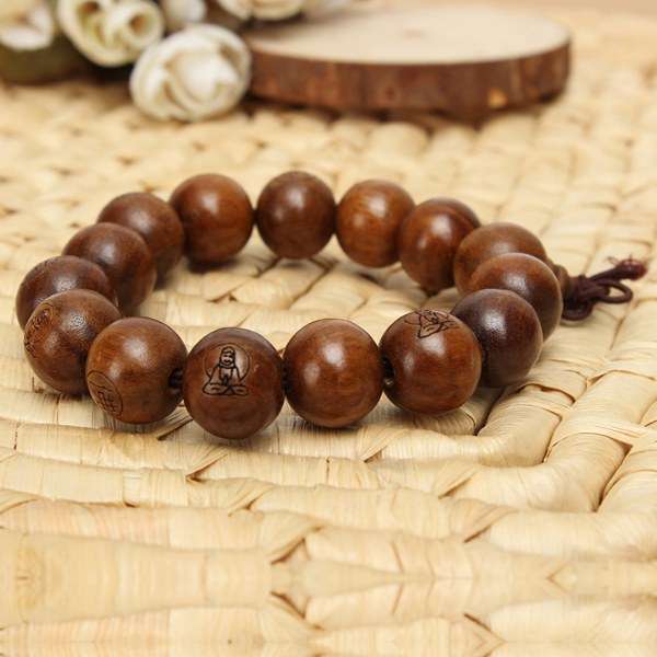 Tibetan Sandalwood Carved Bracelet
