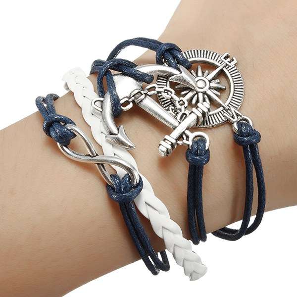 Anchor Rudder Multilayer Bracelet