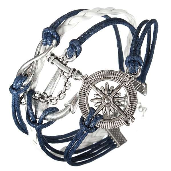 Infinite Symbol Leather Rope Bracelet