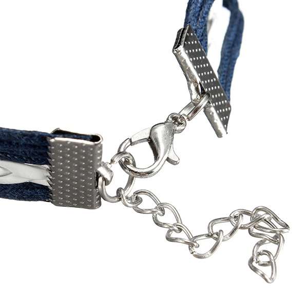 Infinite Symbol Leather Rope Bracelet