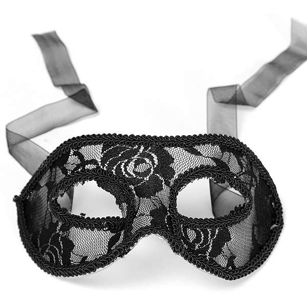 Black Lace Flower Mask