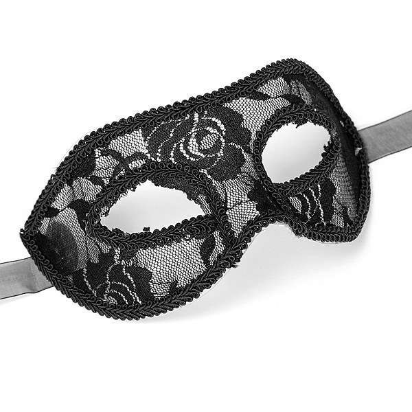 Black Lace Flower Mask