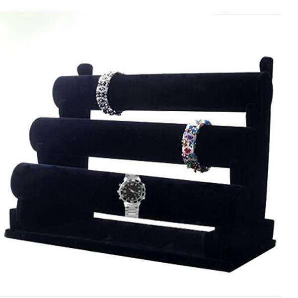 Black Velvet Jewelry Display Holder
