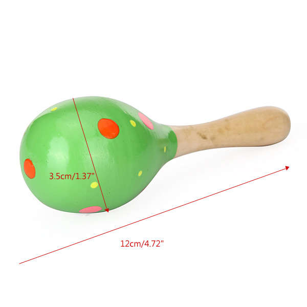Baby Wooden Sand Hammer Maracas Rattle Bell Instruments Toys