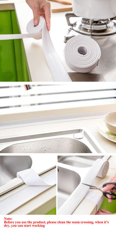 Kitchen Bathroom Wall Sealing Tape Waterproof Mould Proof Adhesive Tape