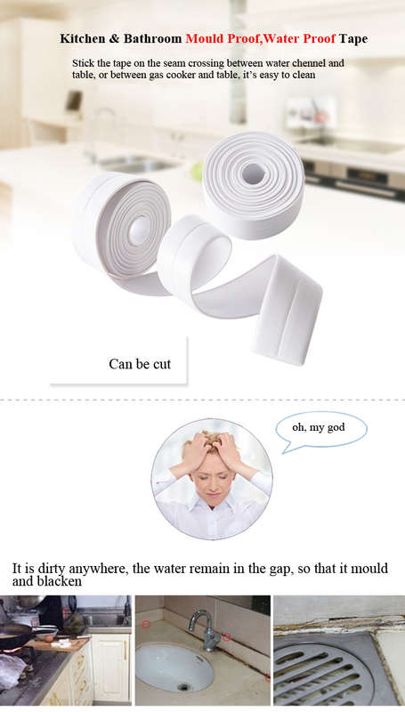 Kitchen Bathroom Wall Sealing Tape Waterproof Mould Proof Adhesive Tape