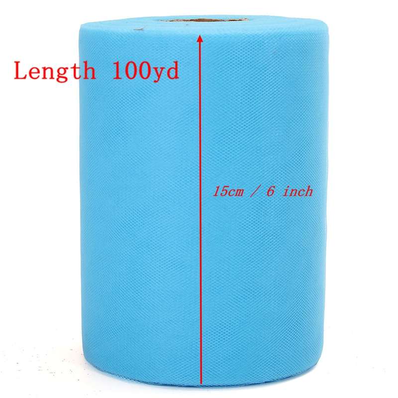 100 Yard 6 Inch Wedding Party Tulle Roll Tutu Trim Decoration