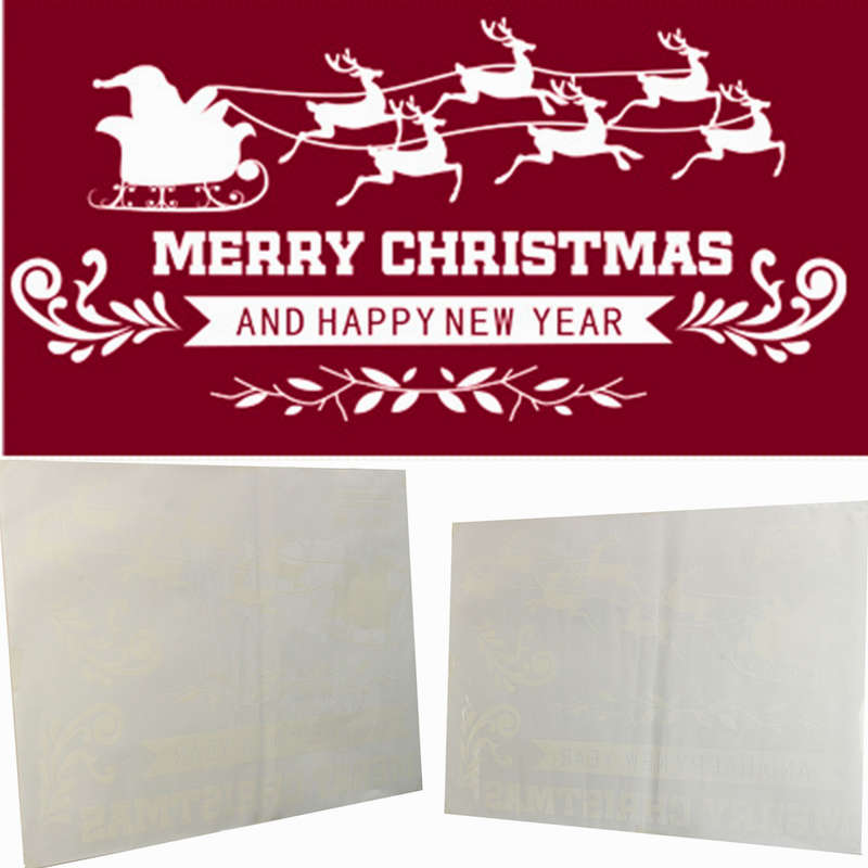 Removable Merry Christmas Deer Snowflake Wall Window Sticker Decoration