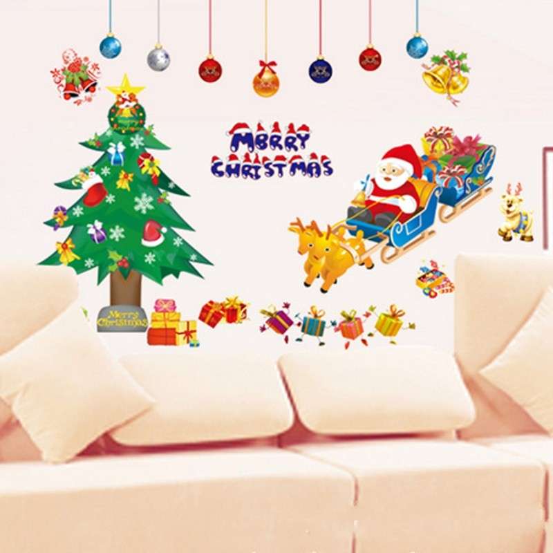 Merry Christmas Removable Wall Window Sticker Christmas Festival Party Deocration