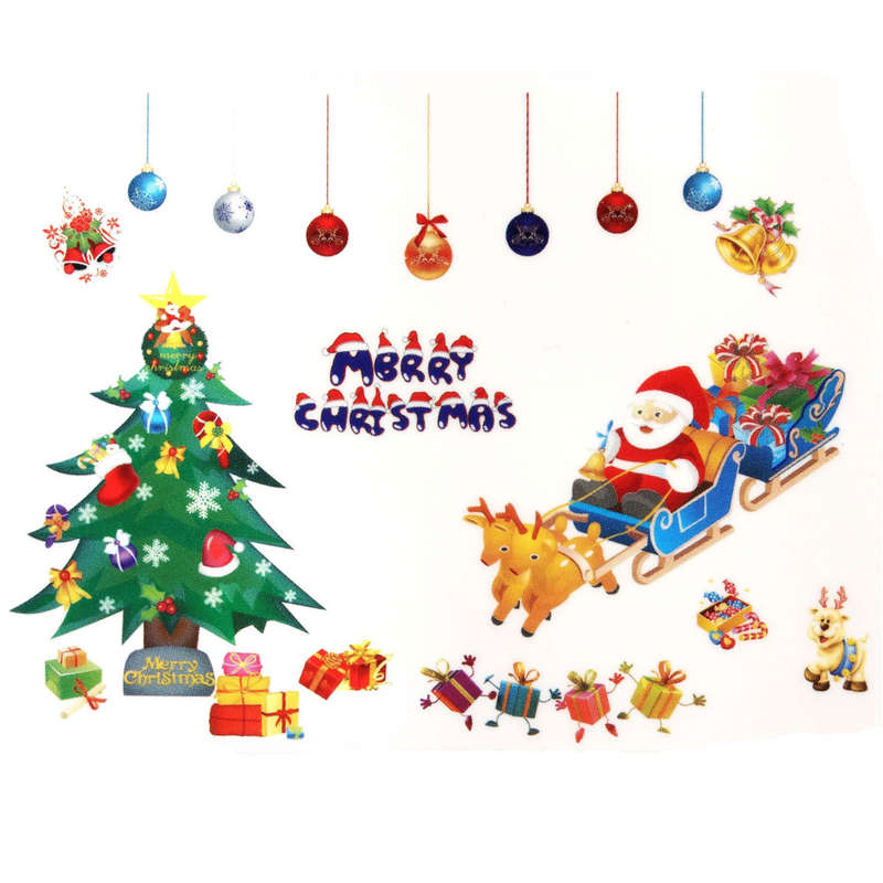 Merry Christmas Removable Wall Window Sticker Christmas Festival Party Deocration