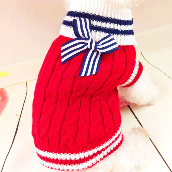 Pet Dog Cotton Navy Sweater Comforable Warm Winter Sweater