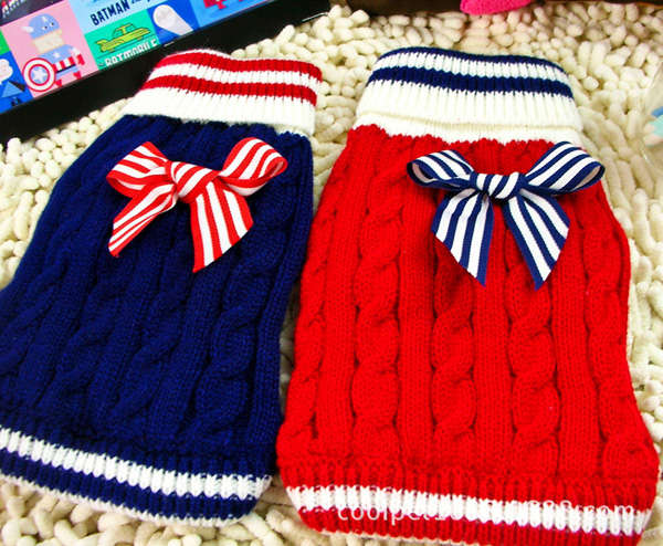 Pet Dog Cotton Navy Sweater Comforable Warm Winter Sweater