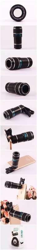 12X Universal Telephoto Lens Mobile Phone Optical Zoom Telescope Camera For iPhone Sumsung