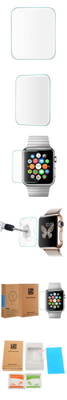 38mm Link Dream 0.2mm 9H Tempered Glass Screen Protector Film Guard For Apple Watch