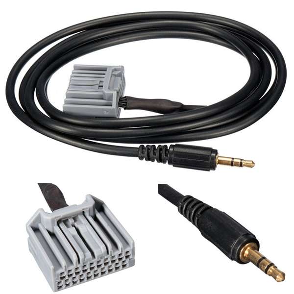 Car 3.5mm AUX-in Audio Cable Male Interface Adapter for Honda Accord Civic CRV