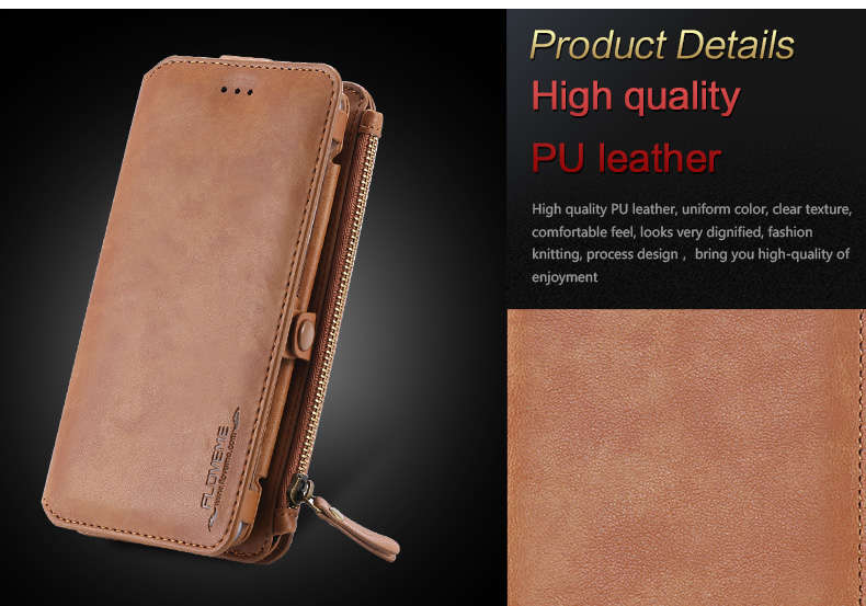 Floveme Universal Retro PU Separable Wallet Case Cover For Samsung Galaxy Note 5/S6 Edge Plus