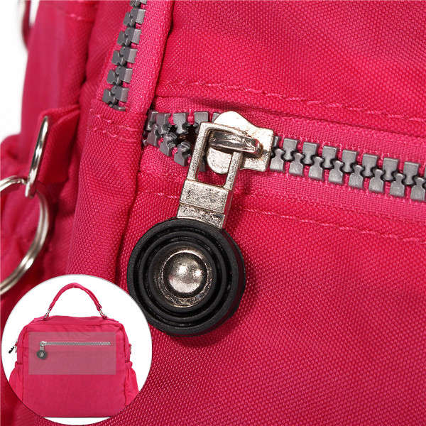 Back Zipper Of Women Nylon Bags