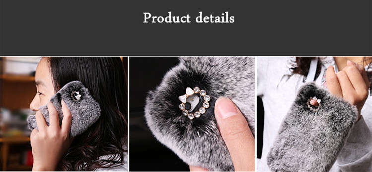 Silky Rabbit Hair Diamond Case Cover For Samsung Galaxy S7 Edge