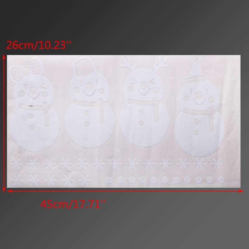 Merry Christmas Snowflake Snowman Wall Sticker Window Wall Sticker Decor
