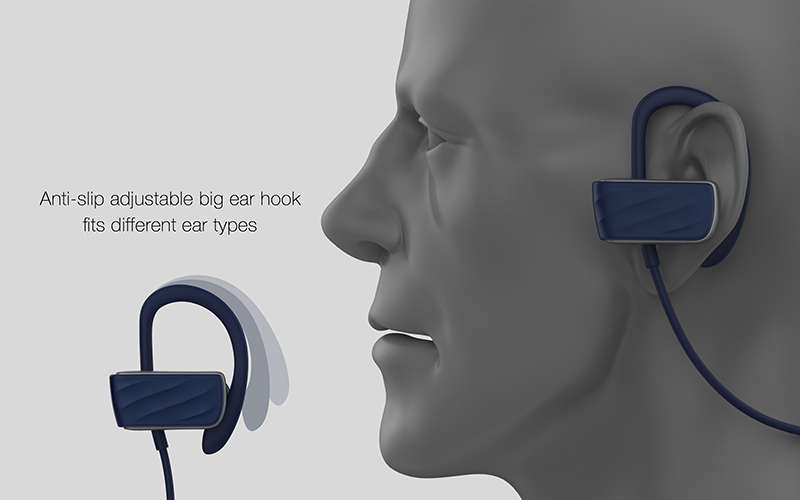 Roman S560 Sport Anti-sweat Stereo Wireless Bluetooth V4.1 Headphone Earphone With Mic