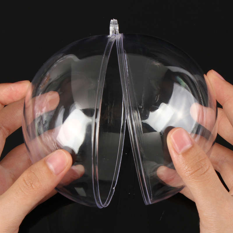 5pcs Christmas Tree Decoration Clear Hanging Ball Gift Candy Hanging Decration Ball