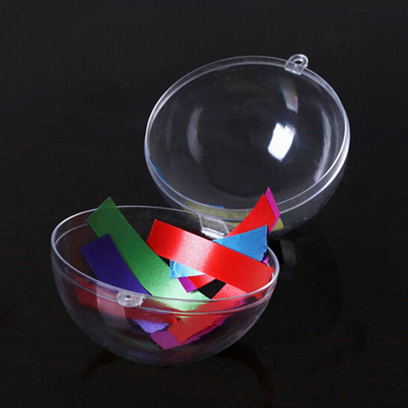 5pcs Christmas Tree Decoration Clear Hanging Ball Gift Candy Hanging Decration Ball