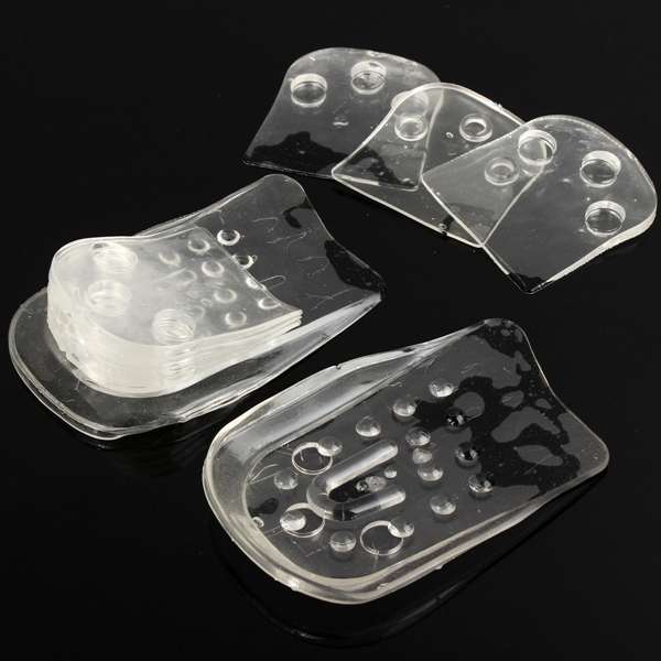1 Pair 5-Layer Unisex Silicone Gel Shoe Pads Cushion Inserts Heel Foot Insoles