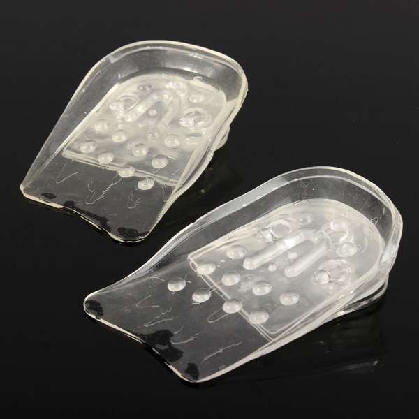 1 Pair 5-Layer Unisex Silicone Gel Shoe Pads Cushion Inserts Heel Foot Insoles