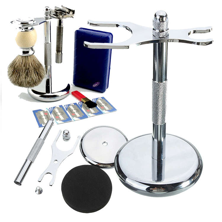 Detachable Stainless Steel Shaving Stand Razor Rack Removable Brush Holder *Free Shipping