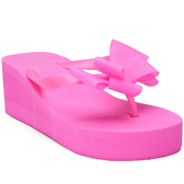 Thick Bottom Bowknot Flip-Flops