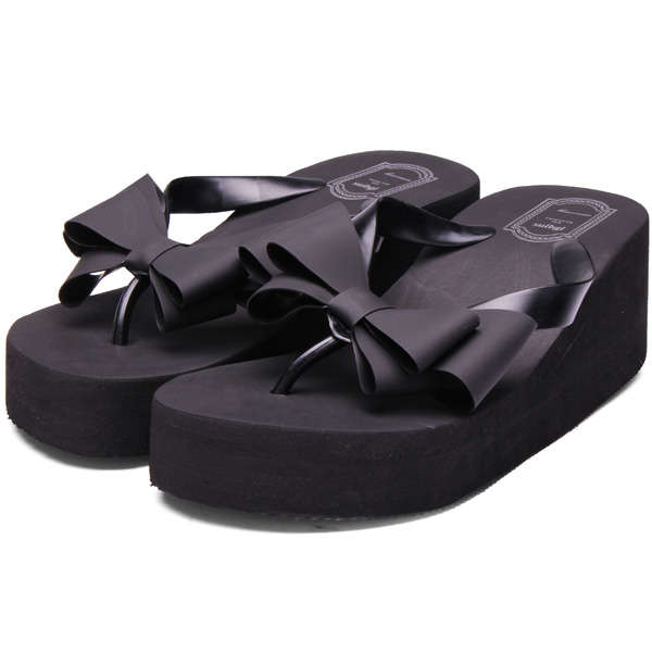 Thick Bottom Bowknot Flip-Flops