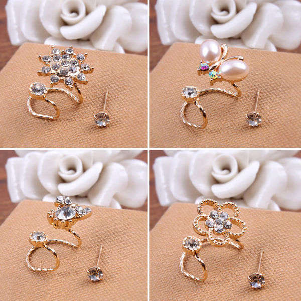 Butterfly Rhinestone Ear Cuff