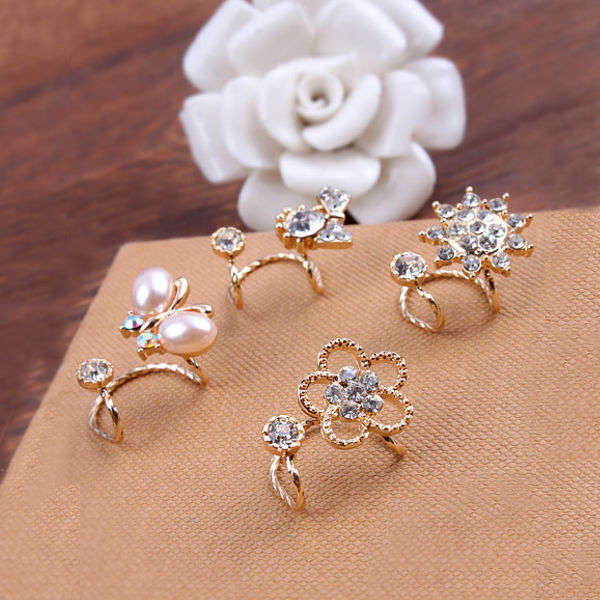 Butterfly Rhinestone Ear Cuff