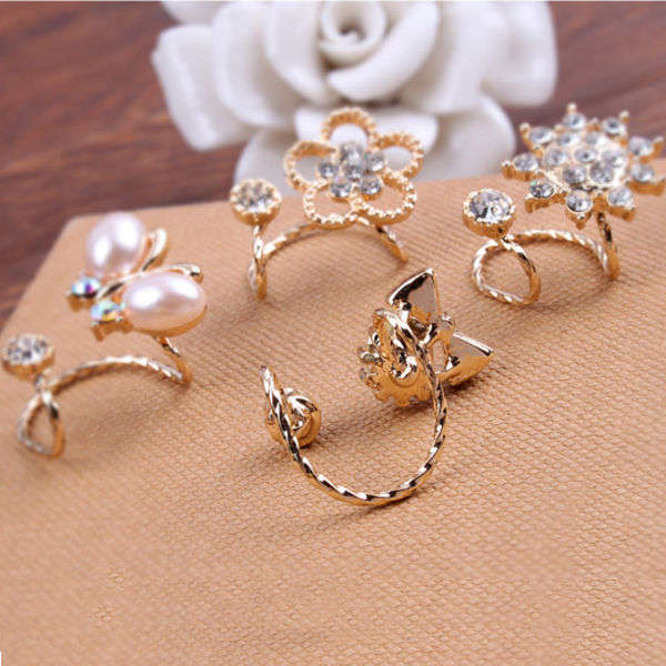 Butterfly Rhinestone Ear Cuff