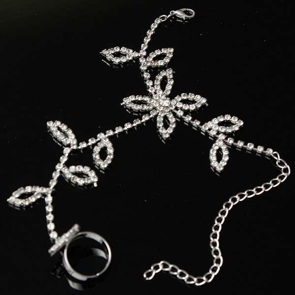 Leaves Crystal Metal Chain