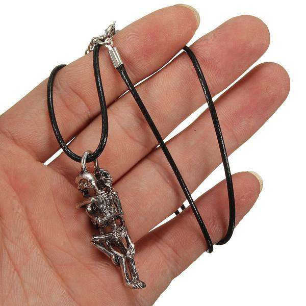 Infinity Love Skull Hug Necklace
