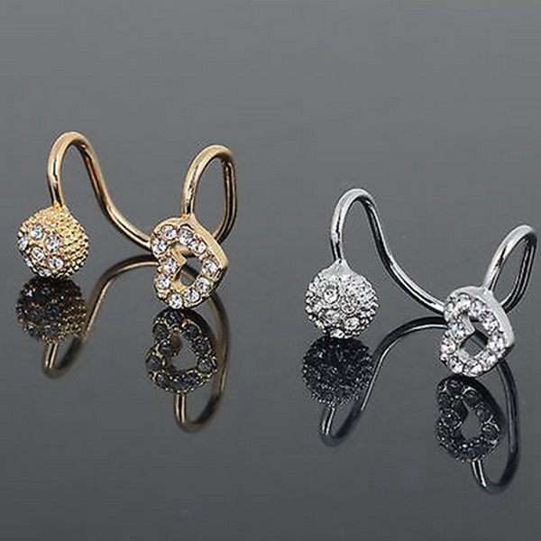 Crystal Hollow Heart Earring