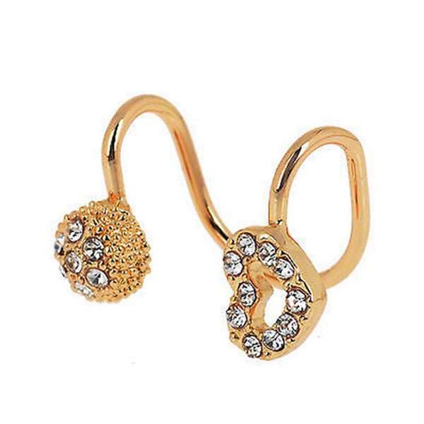 Crystal Hollow Heart Earring