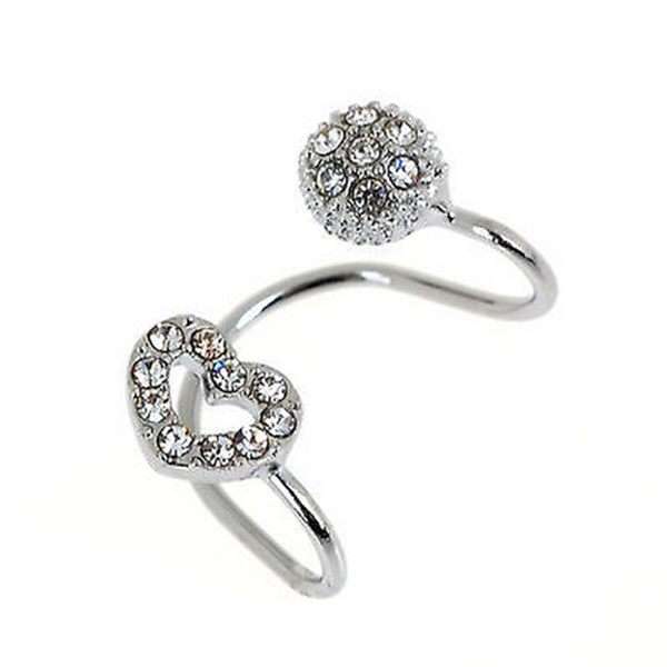 Hollow Heart Round Ear Cuff