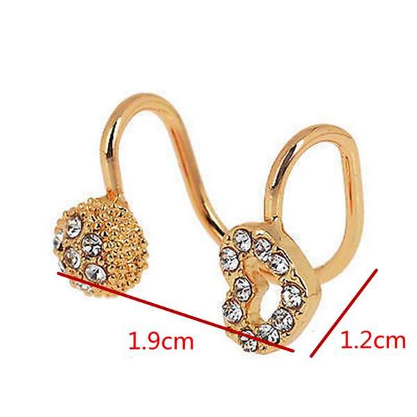 Hollow Heart Round Ear Cuff